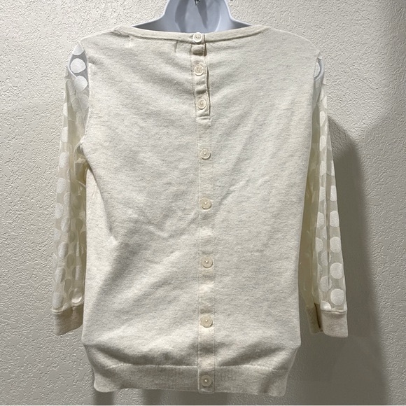 Sparrow Cashmere lace sleeved sweater cream color | Size SP - Picture 4 of 6